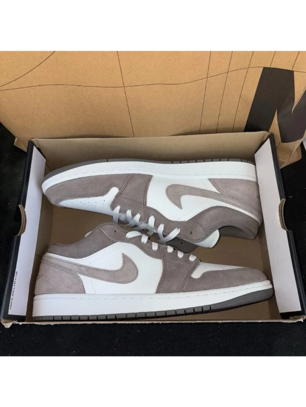 NEW Nike Air Jordan 1 Low Olive Gray Enigma Stone 553558-046 Men Size 12